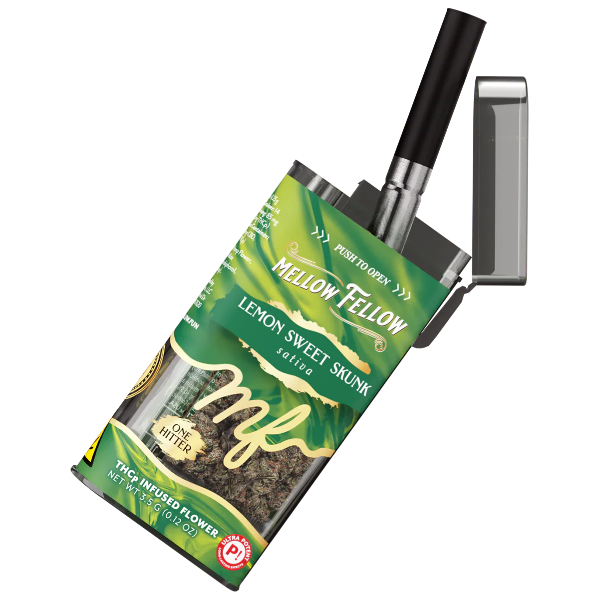 THCp 3.5g Infused Flower + One Hitter - Lemon Sweet Skunk (Sativa)