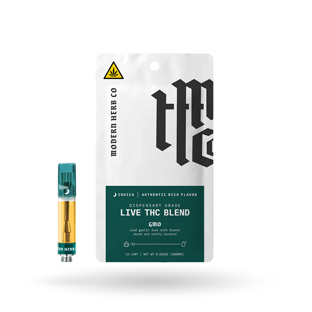 Live THC Vape Cartridge: GMO (Indica) 1g