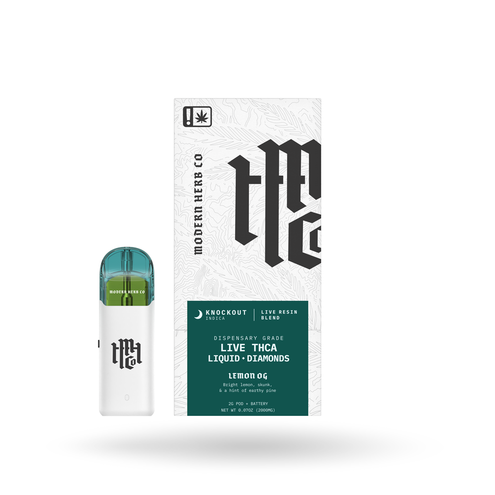 THCa Pod Kit Live Resin Liquid Diamonds: Lemon OG (Indica) - 2g
