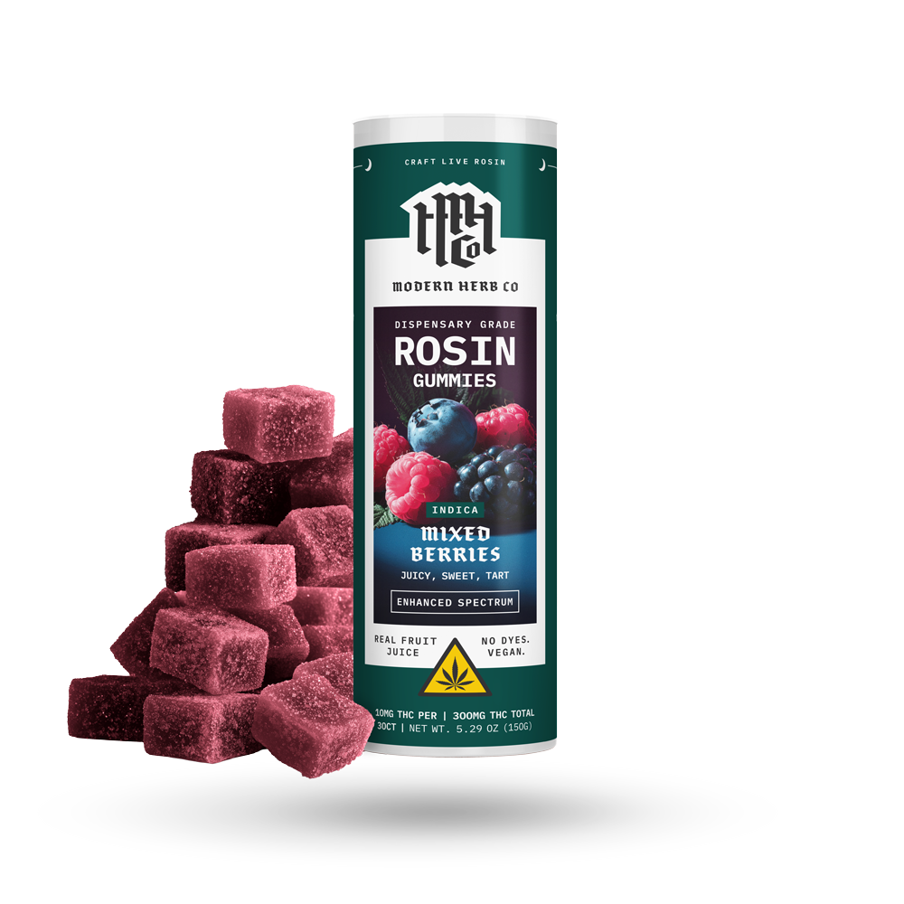 The Hemp Collect Live Rosin Gummies: Mixed Berries (Indica), 30ct