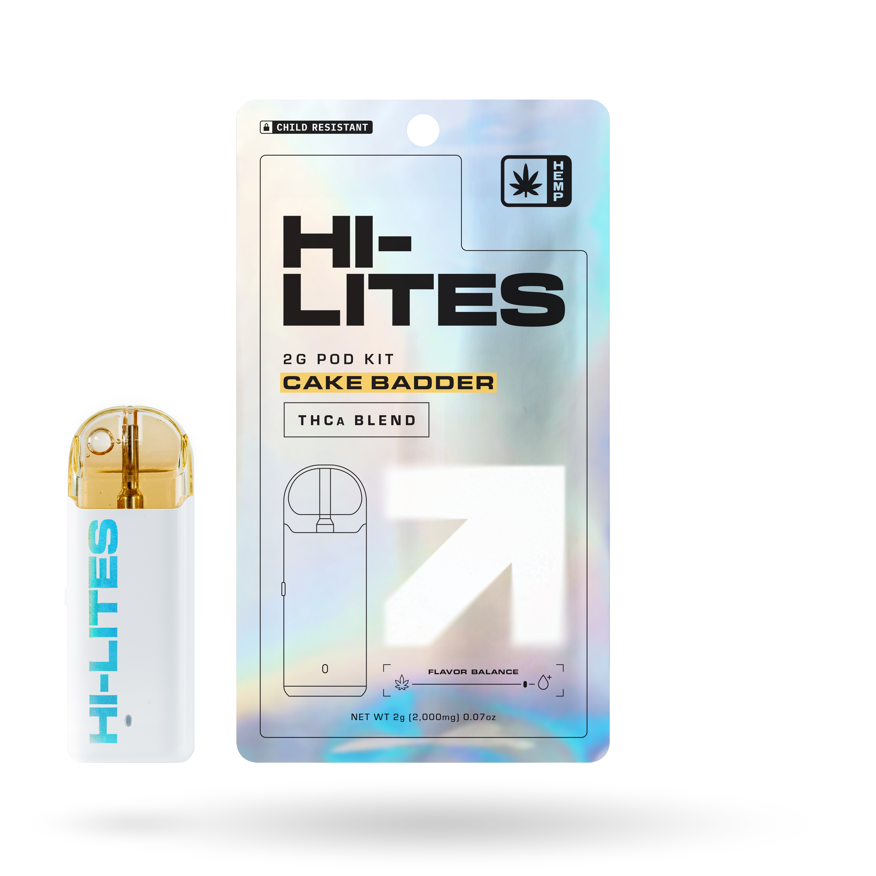 The Hemp Collect Hi-Lites THCa Pod Kit: Cake Badder