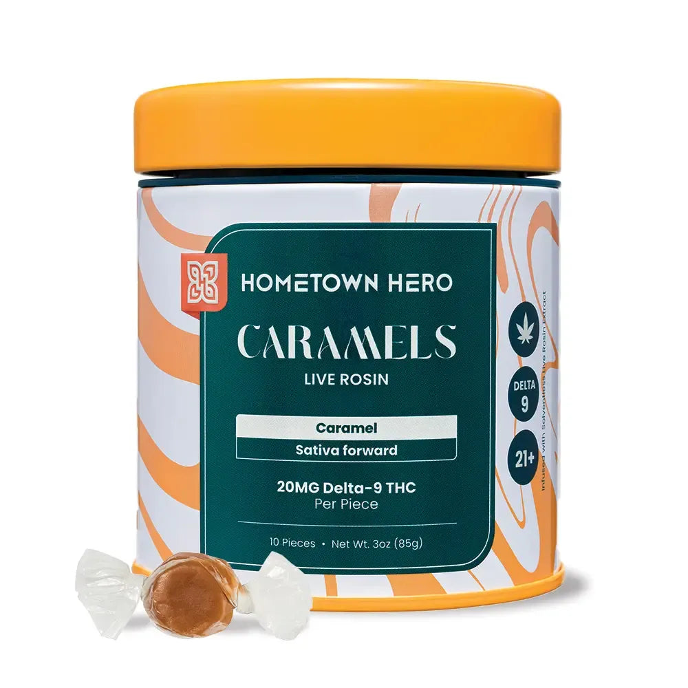 Hometown Hero Live Rosin Delta 9 THC Caramel 200mg - 400mg Best Price