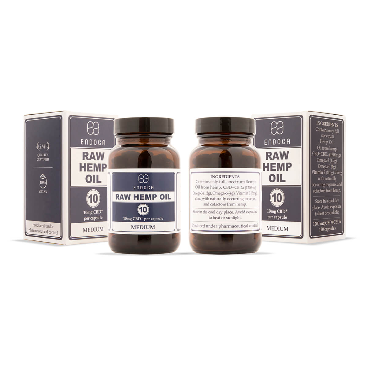Endoca DE 10 MG ROH-CBD KAPSELN (MEDIUM)