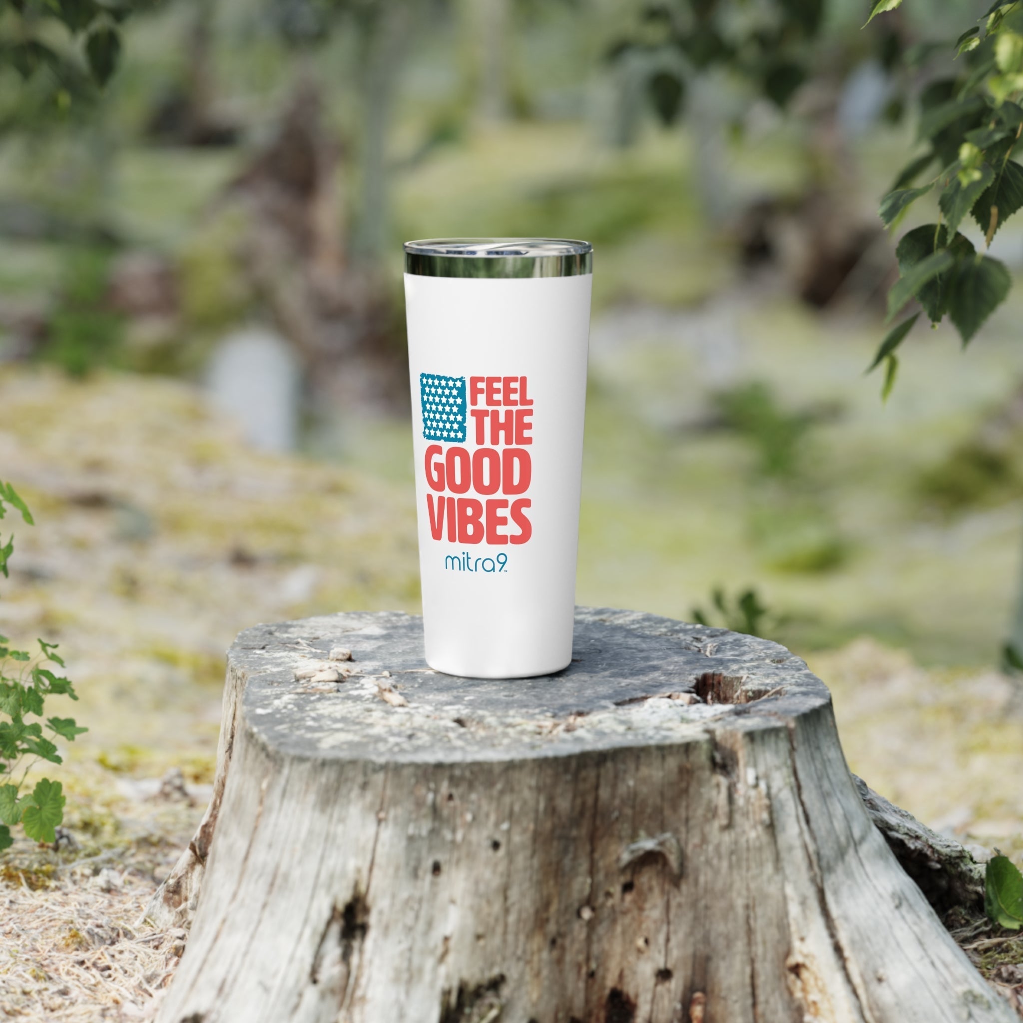 Mitra9 Feel The Good Vibes 4th of July Copper Tumbler - Red, White, & Chill 2025 Edition