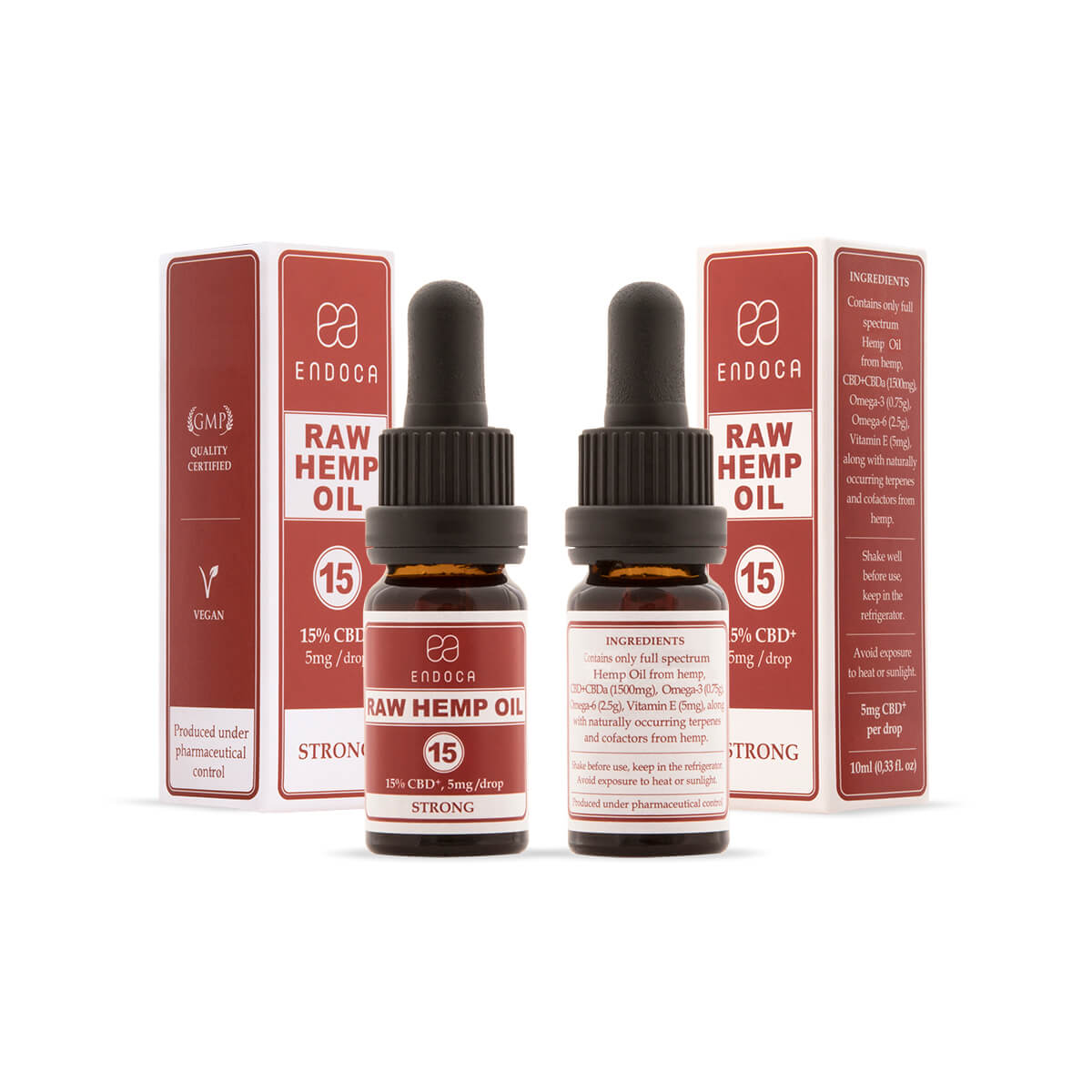 Endoca DE ROH-CBD-ÖL 150 MG CBD+/ML (STARK)