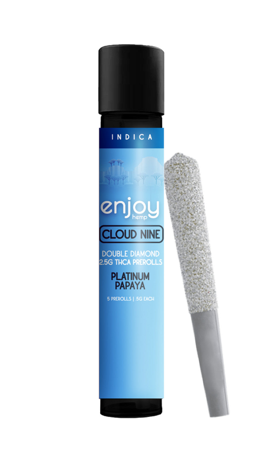 Enjoy Hemp 2.5g Mega Potency Double Diamond THCA Prerolls for Cloud Nine - Platinum Papaya (Indica) Best Price