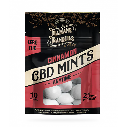 Tillmans Tranquils CBD Mints 25mg Cinnamon �No THC Best Price