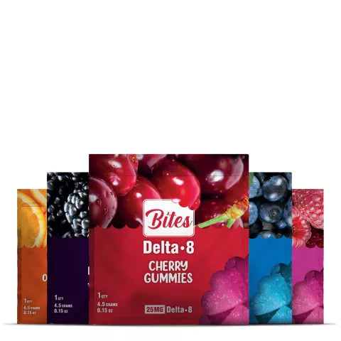 25mg Delta 8 Gummy Pouches Bundle - Bites Best Price