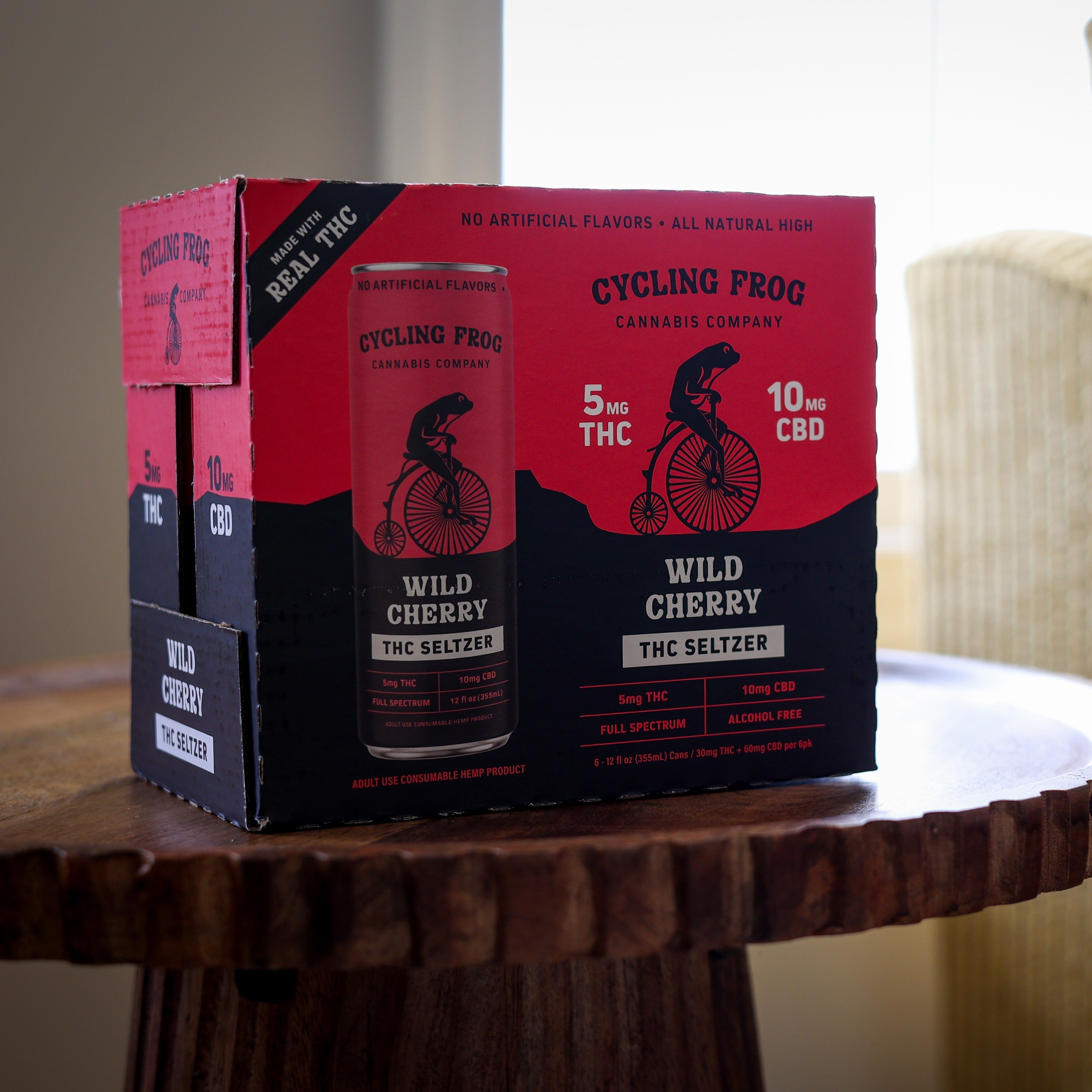 Cycling Frog Wild Cherry THC Seltzer, 6pk