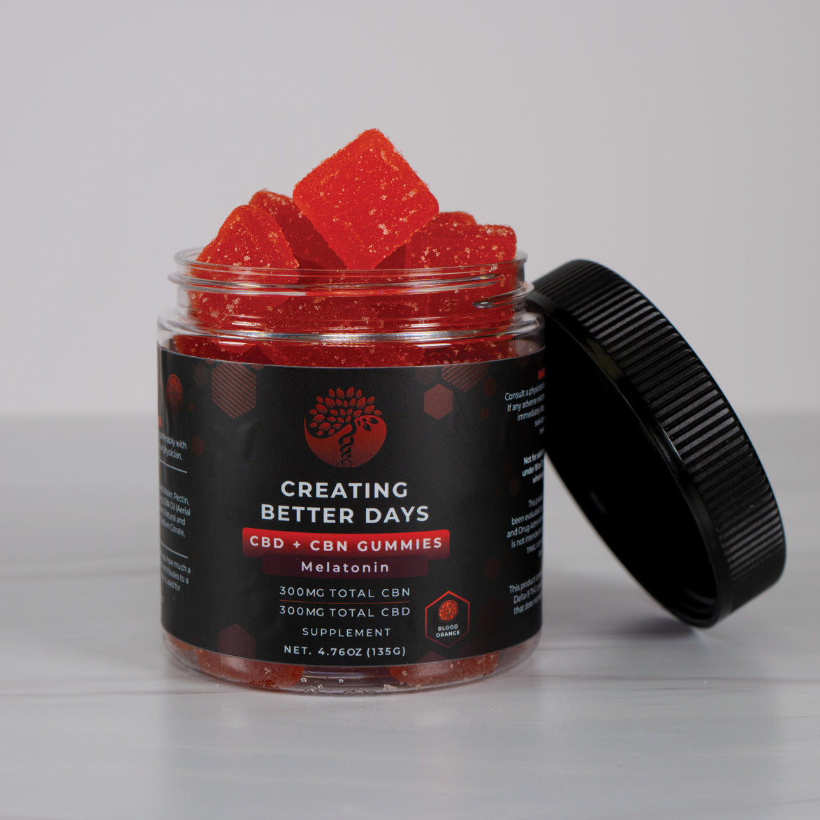 Blood Orange Melatonin CBD + CBN Gummies 600 MG
