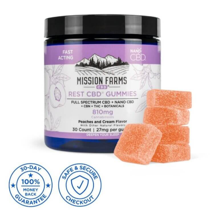 Mission Farms Rest CBD Gummies with Nano CBD