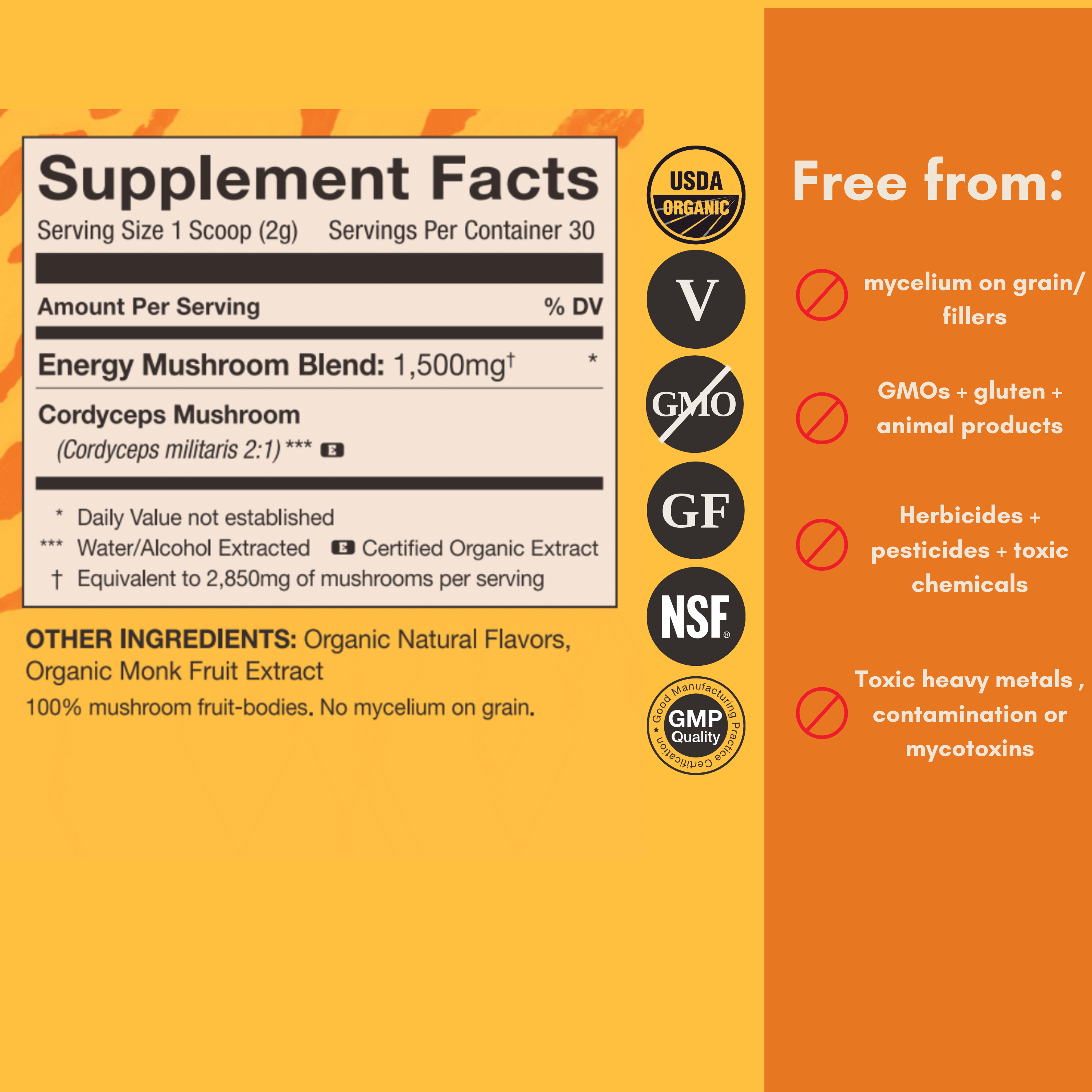 Mushroom Revival Energy Cordyceps Powder