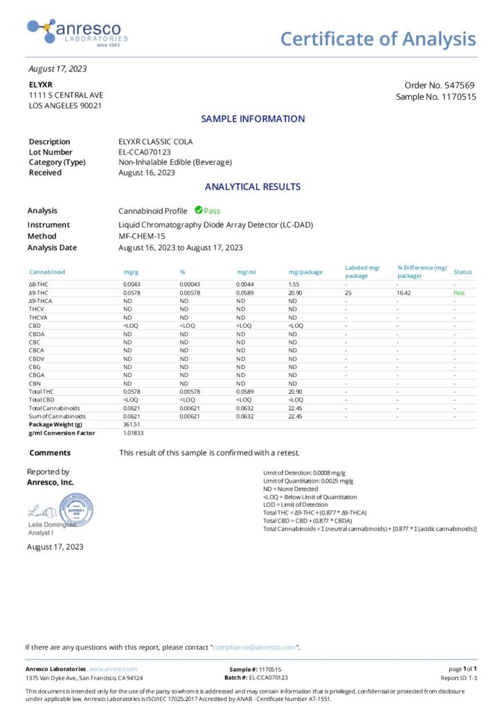 Elyxr Delta 9 Drinks (25mg D9) – 4 Pack Best Price