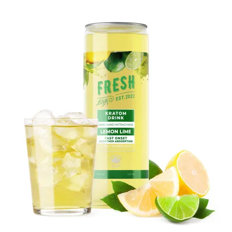 50mg Kratom Nano Electrolyte Drink - Lemon Lime - Fresh Best Sales Price - Seltzers