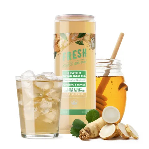 50mg Kratom Nano Iced Tea - Ginseng & Honey - Fresh