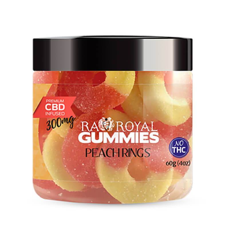 RA Royal CBD | Peach Ring CBD Gummies 300mg - 1200mg Best Price