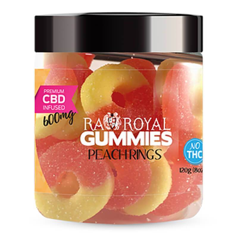 RA Royal CBD | Peach Ring CBD Gummies 300mg - 1200mg Best Price