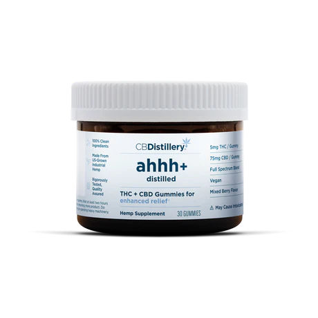 CBDistillery 5mg THC & 75mg CBD Enhanced Relief Gummies