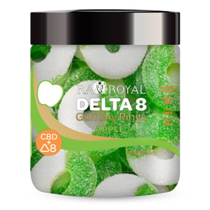 RA Royal CBD | Apple CBD + Delta 8 THC Gummy Rings - 800mg Best Price
