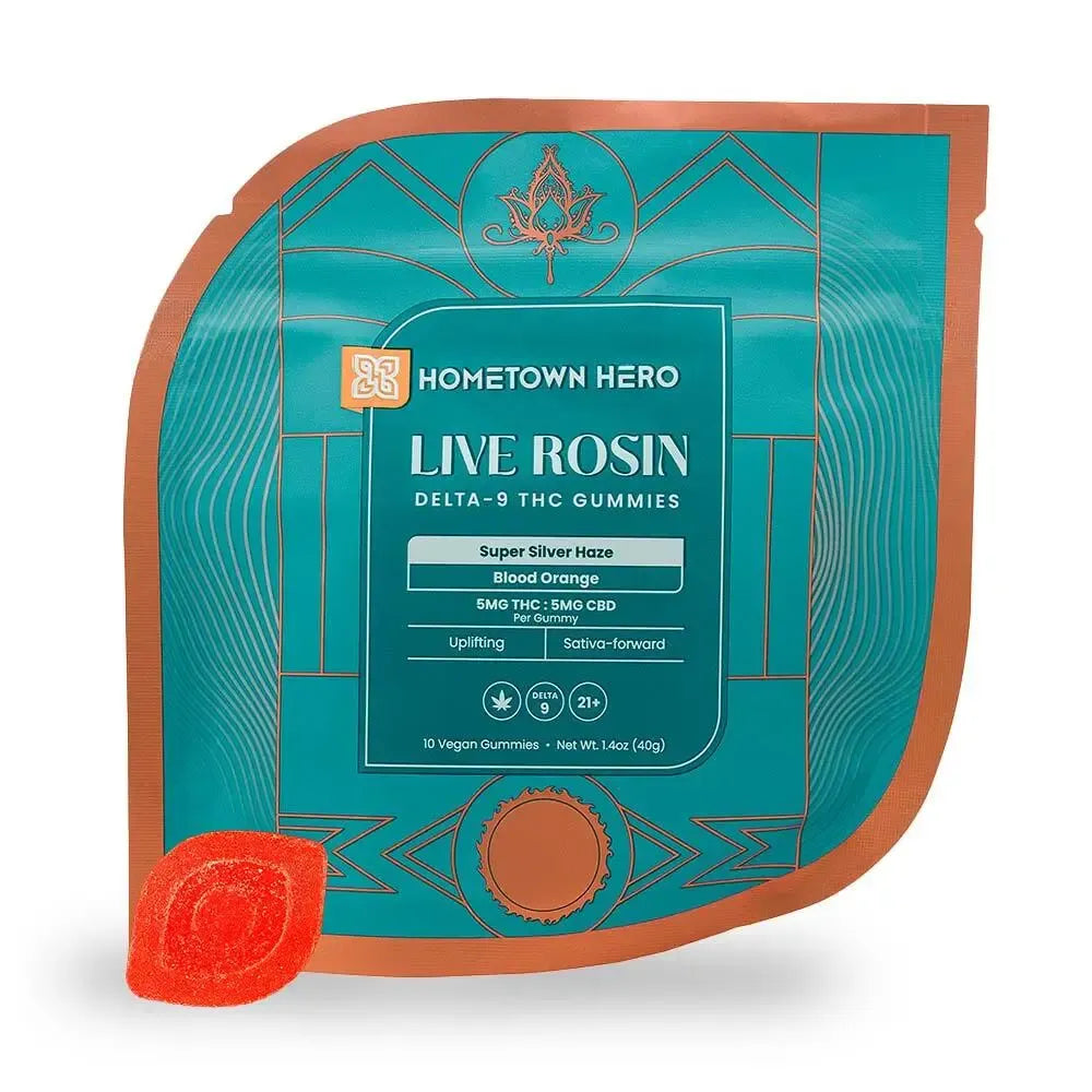 Hometown Hero Live Rosin Delta 9 THC + CBD Gummies - 50mg Best Price
