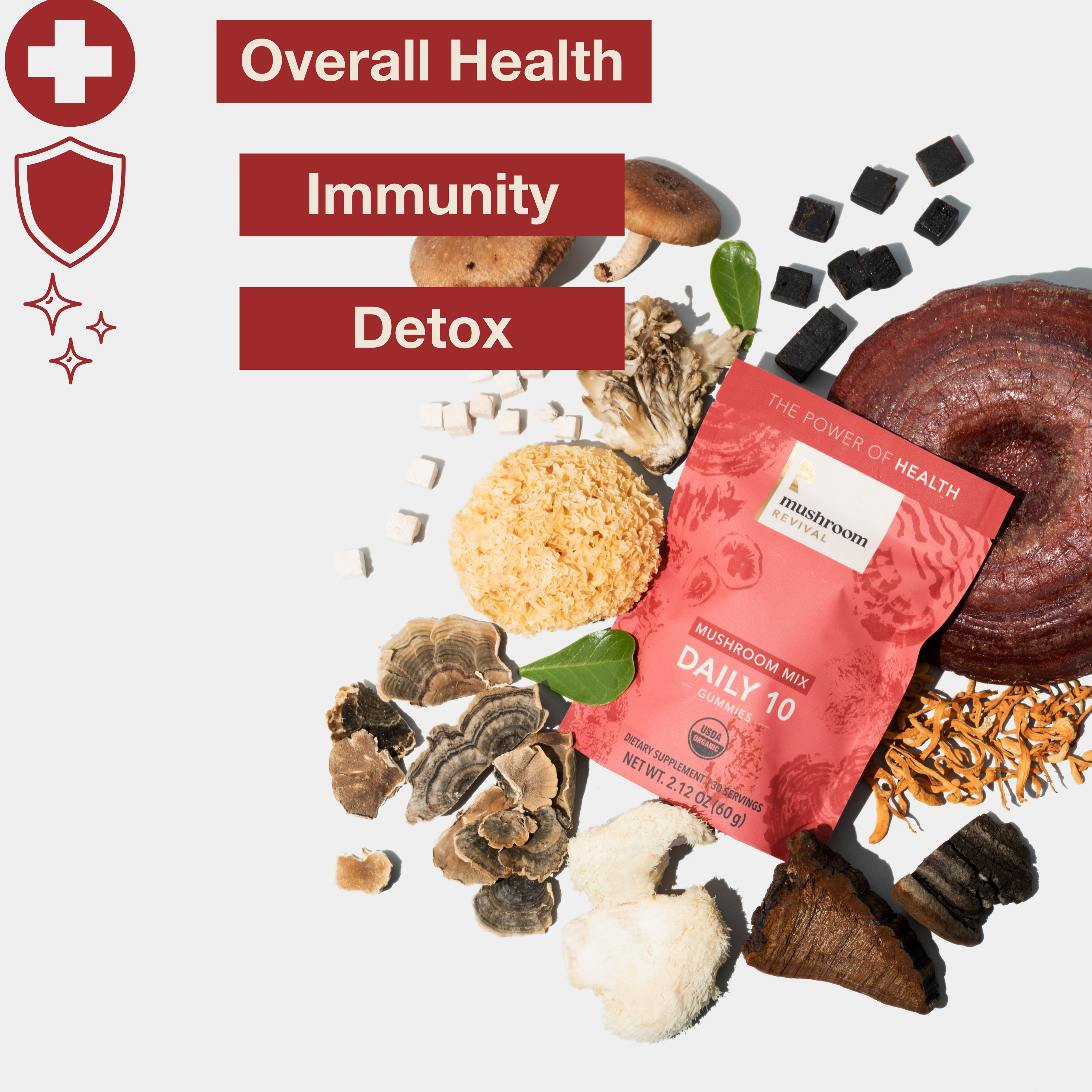 Mushroom Revival Daily 10 Mix Mushroom Gummies