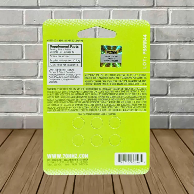 7OHMZ 7-Hydroxymitragynine Rapid Formula Tablets 21mg