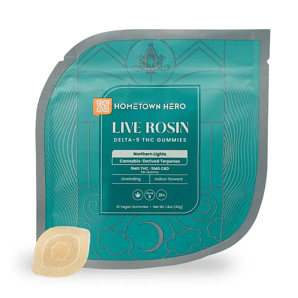 Hometown Hero Live Rosin Delta 9 THC + CBD Gummies - 50mg Best Price