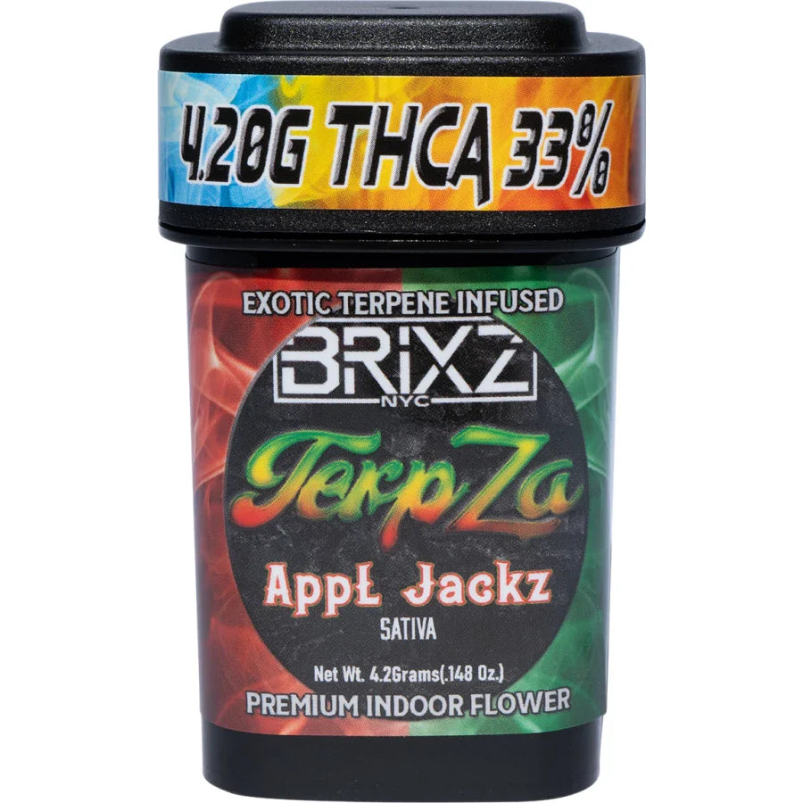 BRIXZ NYC TerpZa Exotic Terpene Infused THCA Premium Indoor Flower 4.20g -(AppL Jackz – Sativa) Best Price