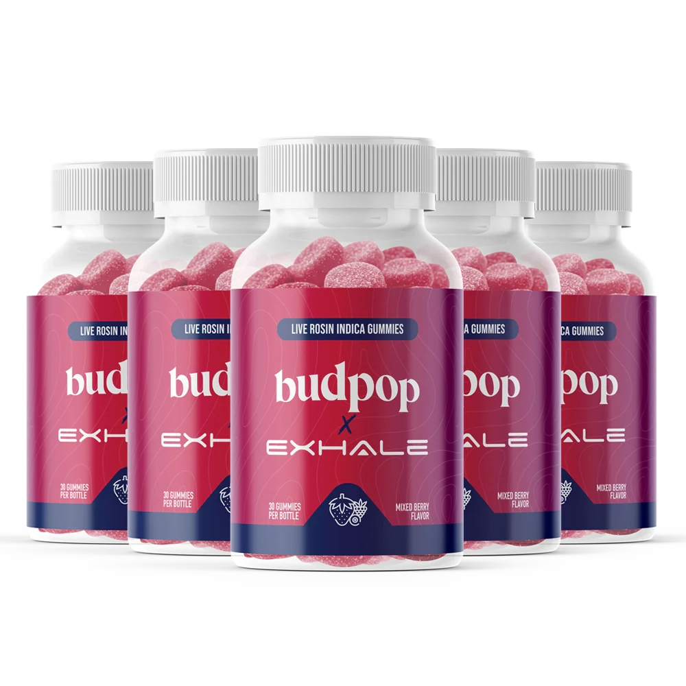BudPop D9 Live Rosin Indica Gummies