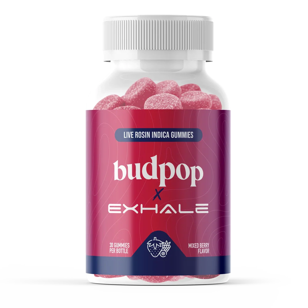 BudPop D9 Live Rosin Indica Gummies