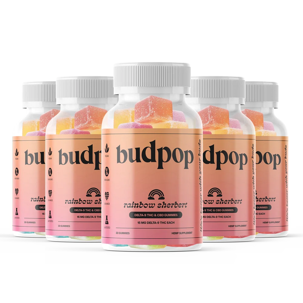 BudPop 450 mg Edible-D9+Live Resin Gummies