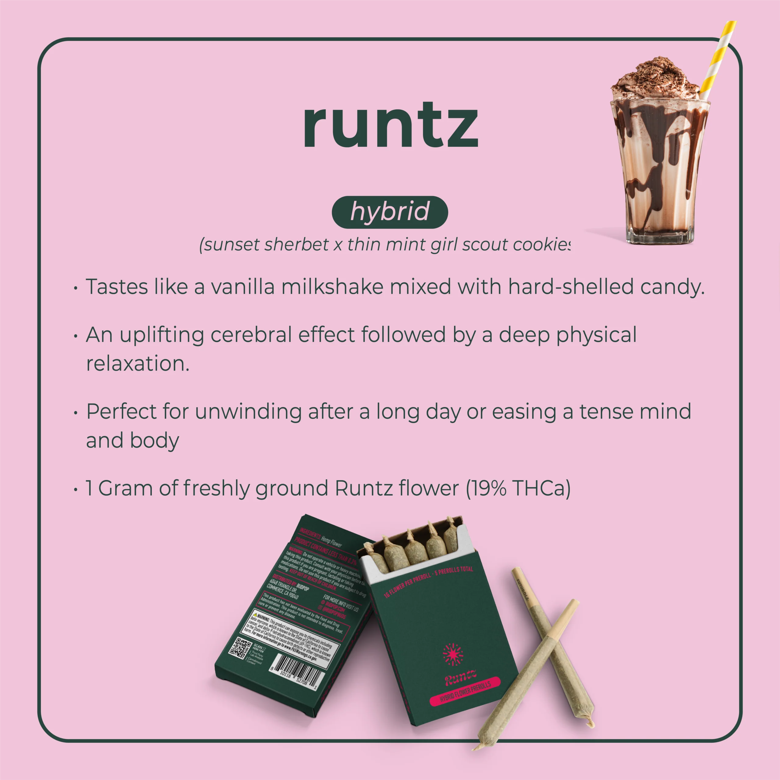 BudPop THCA Pre-Roll – Runtz