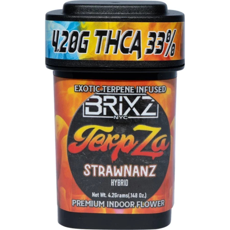 BRIXZ NYC TerpZa Exotic Terpene Infused THCA Premium Indoor Flower 4.20g -(Strawnanz – Hybrid) Best Price