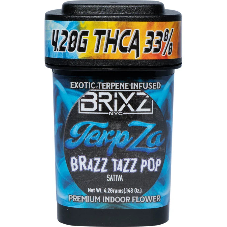 BRIXZ NYC TerpZa Exotic Terpene Infused THCA Premium Indoor Flower 4.20g -(Brazz Tazz Pop – Sativa) Best Price
