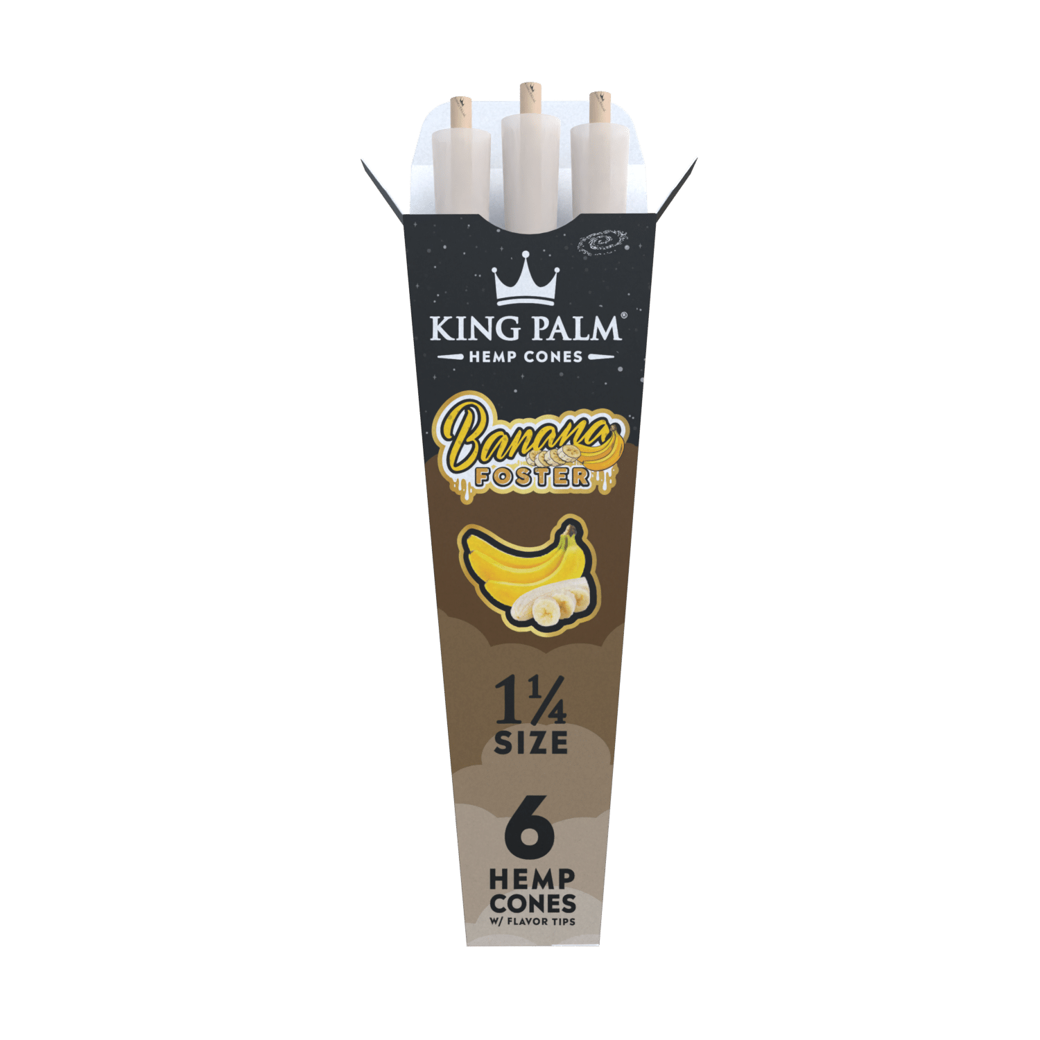 King Palm 6 Hemp Cones - 1 1/4 Size