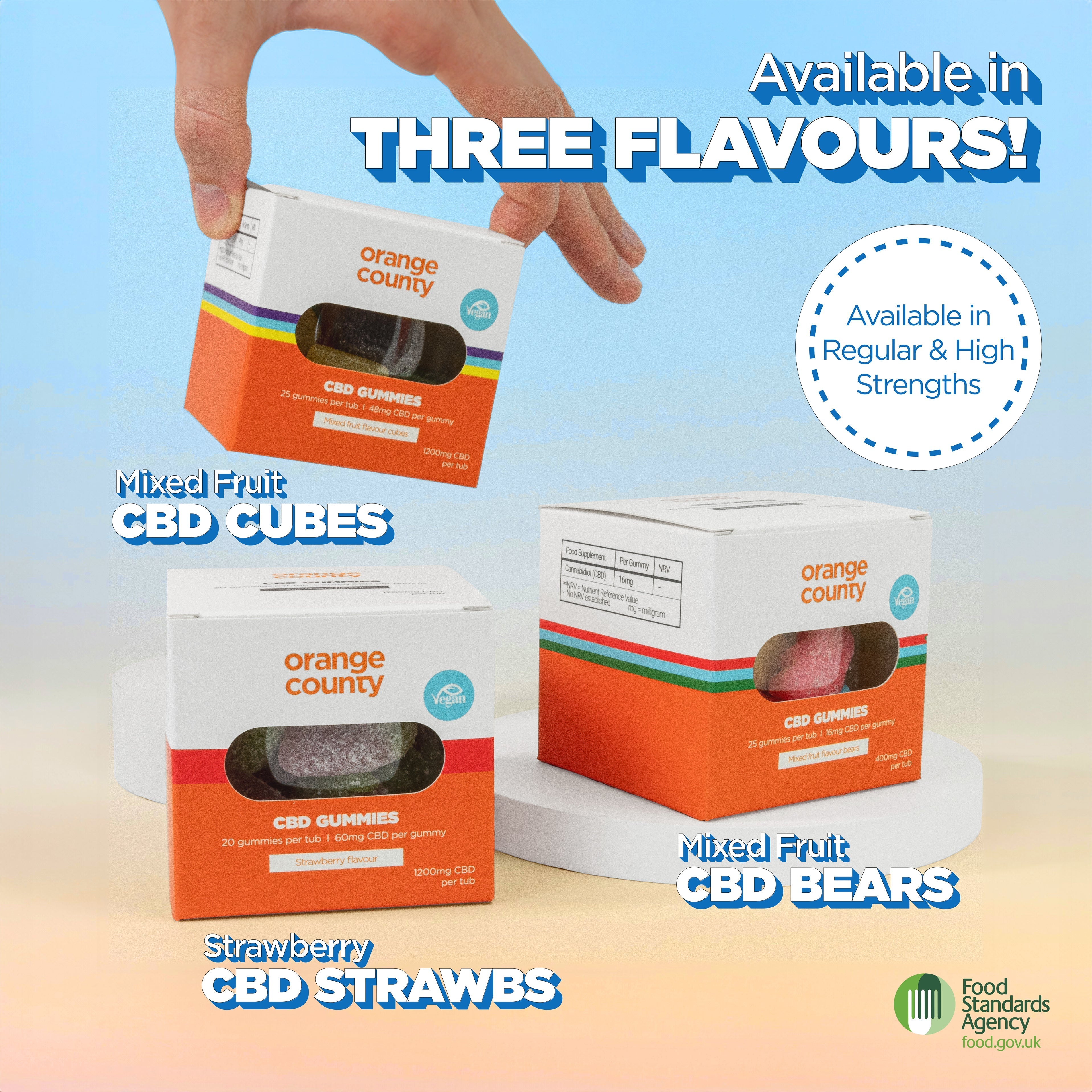 CBD Gummy Cubes (Small Tub)