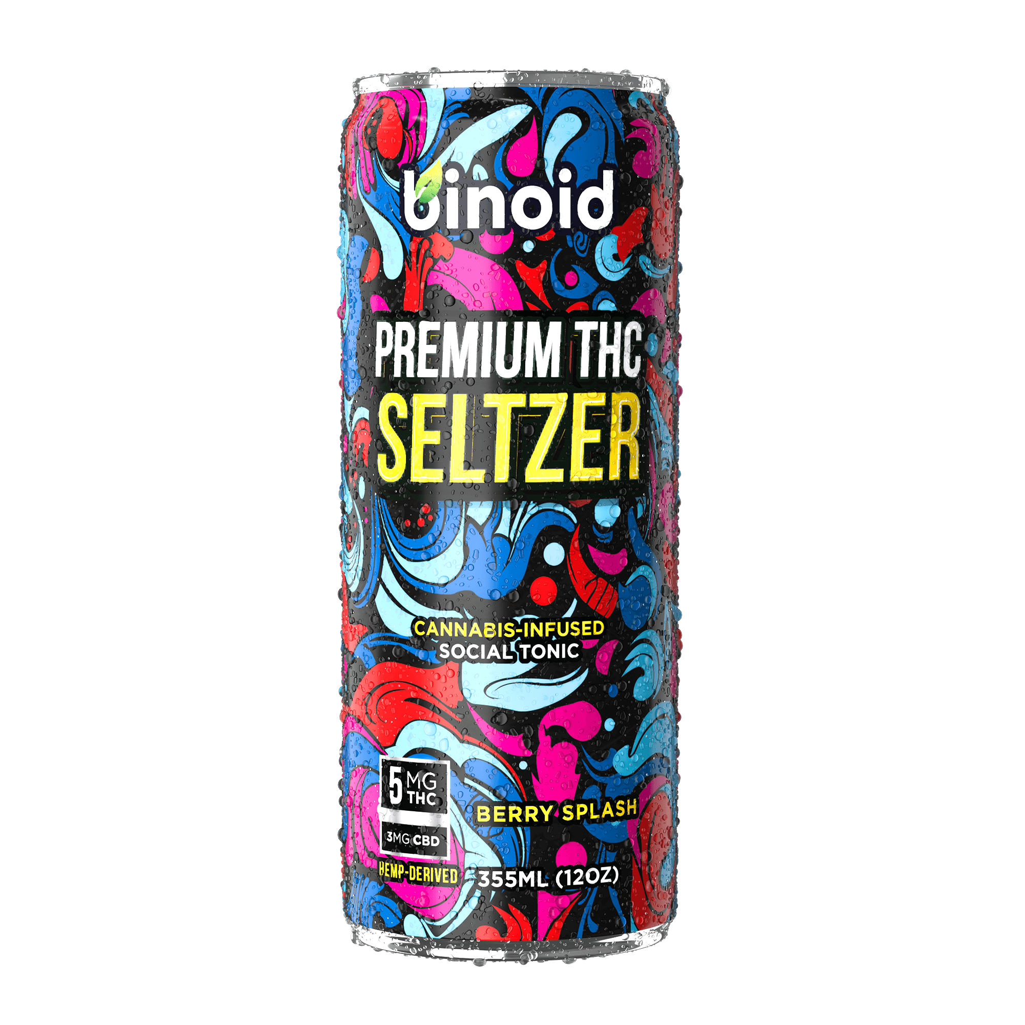 Binoid THC Seltzer – Good Vibes Cannabis Drink (4 Pack)