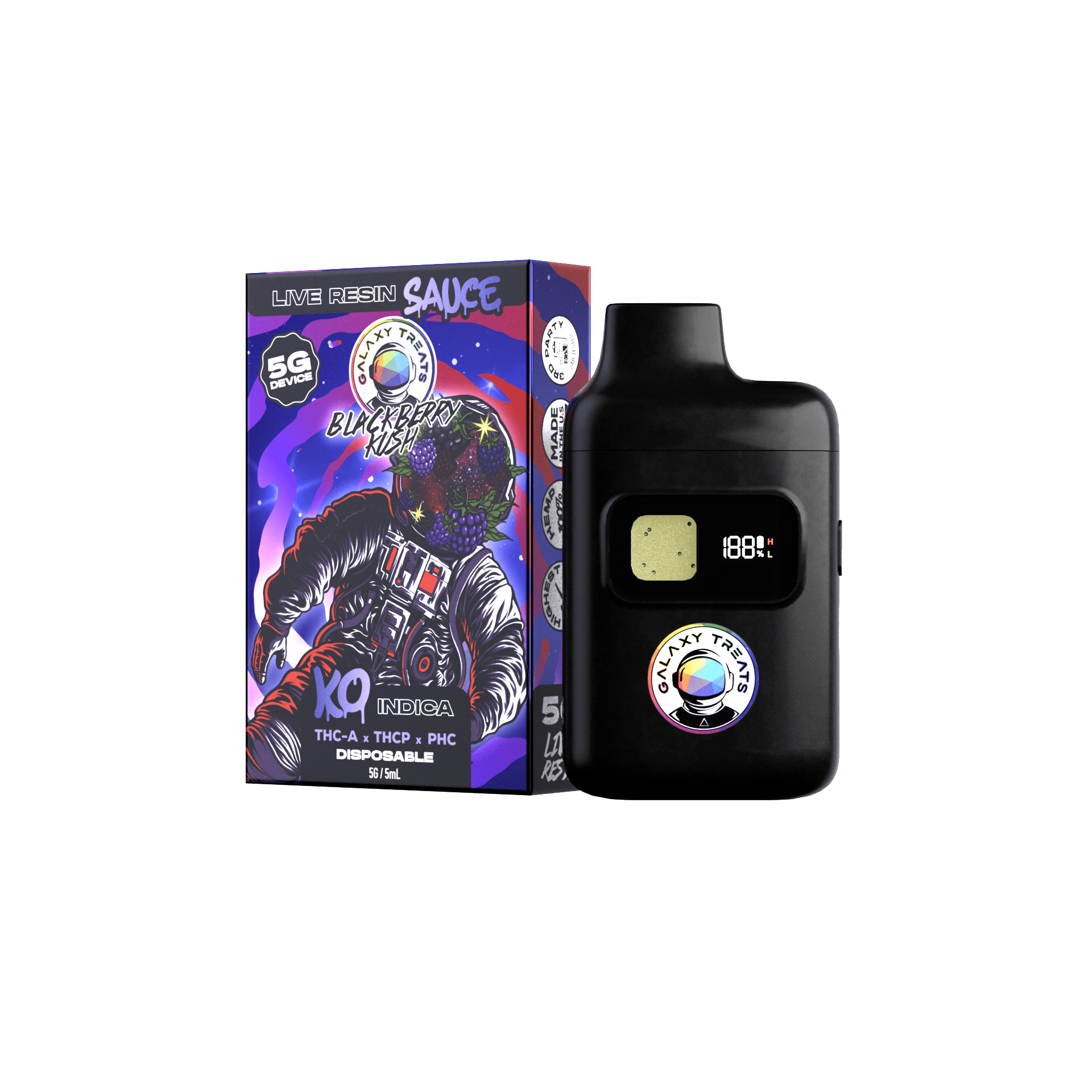 Galaxy Treats Blackberry KushLive Resin Disposables Best Price
