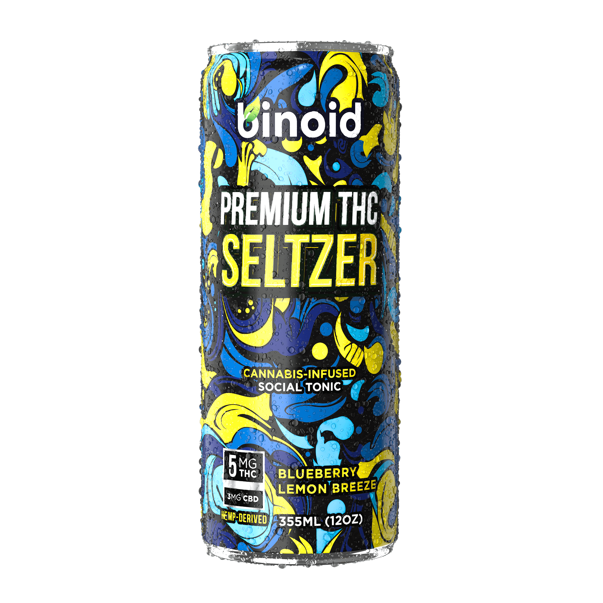 Binoid THC Seltzer – Good Vibes Cannabis Drink (4 Pack)