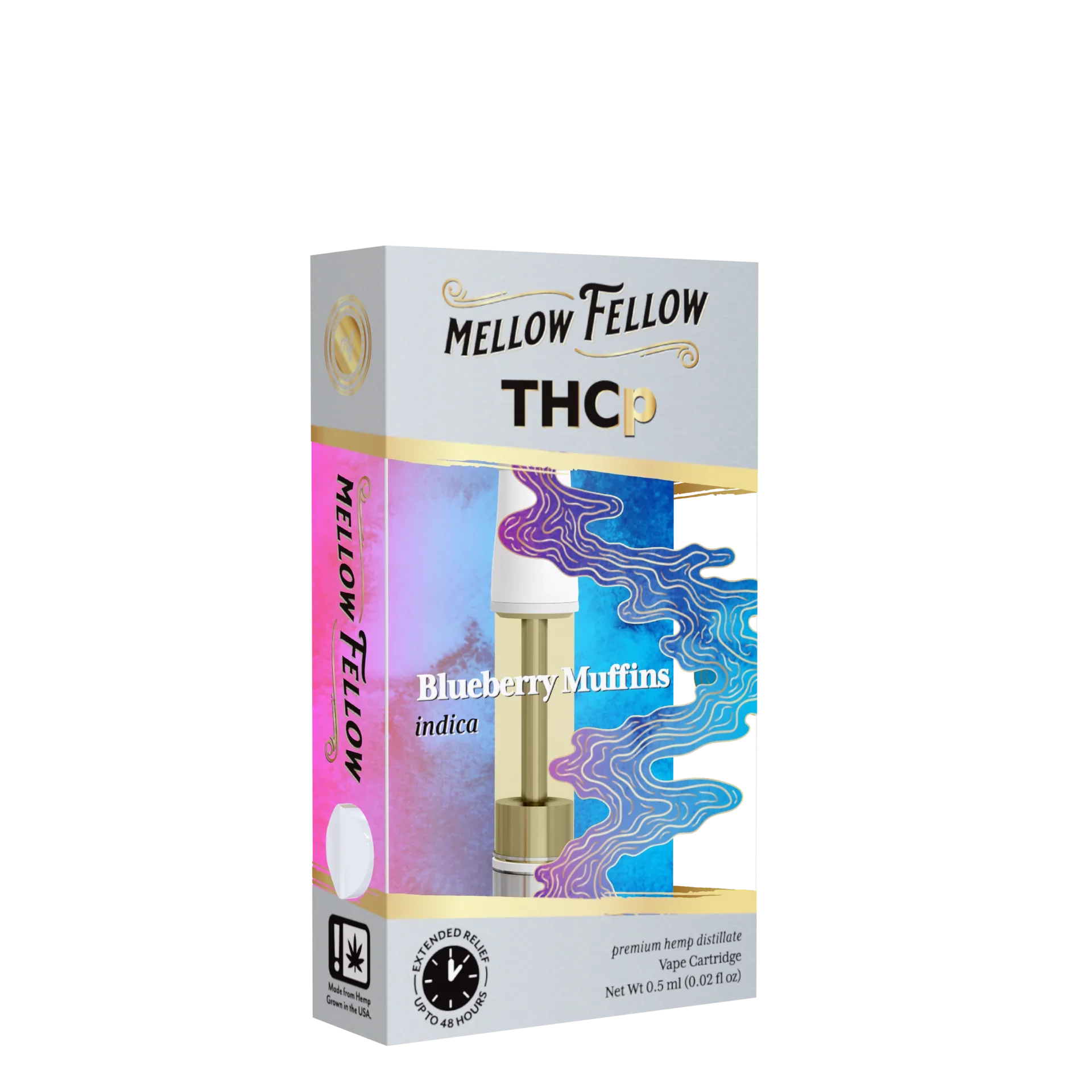 Mellow Fellow THCp 0.5ml Vape Cartridge - Blueberry Muffins (indica) Best Price