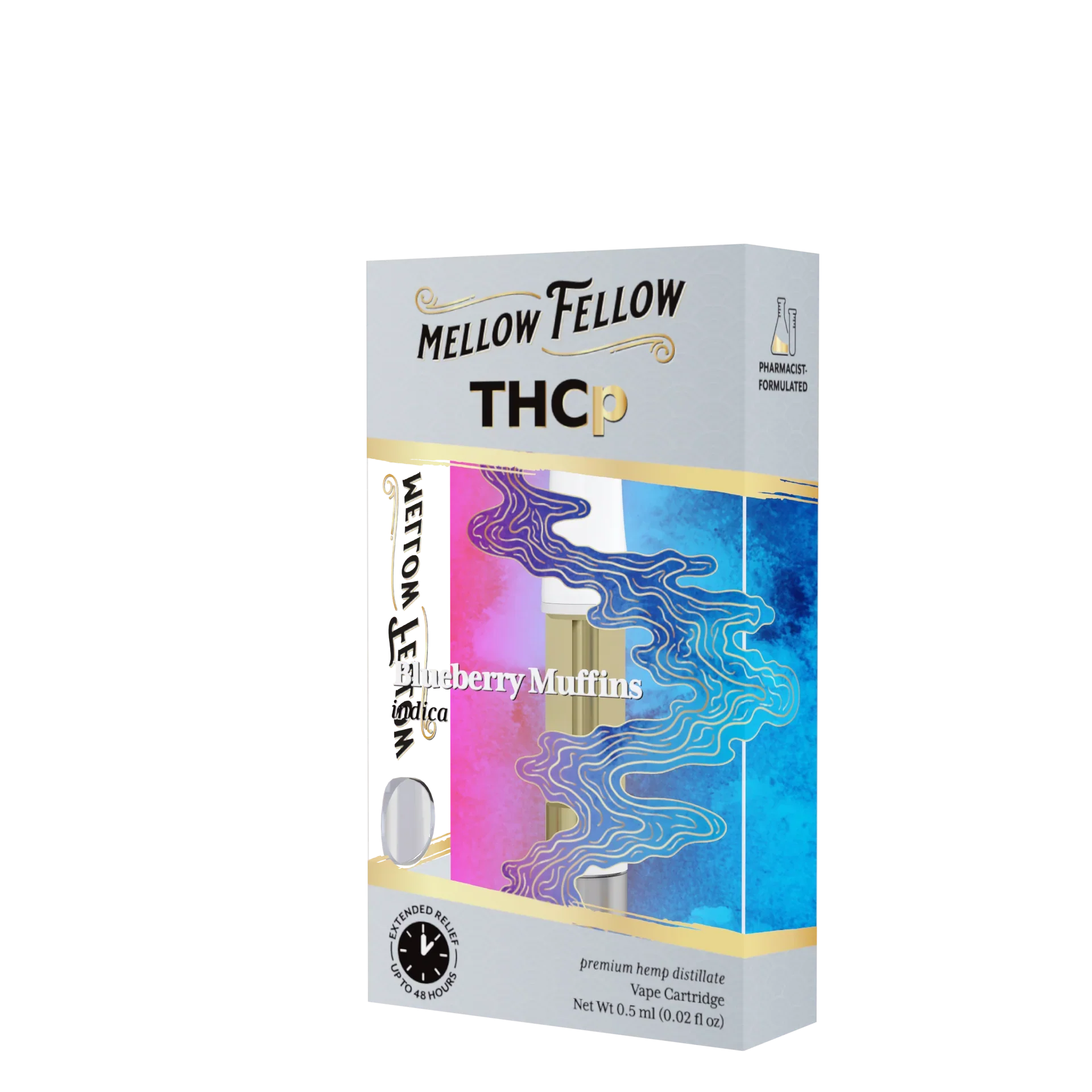 Mellow Fellow THCp 0.5ml Vape Cartridge - Blueberry Muffins (indica) Best Price