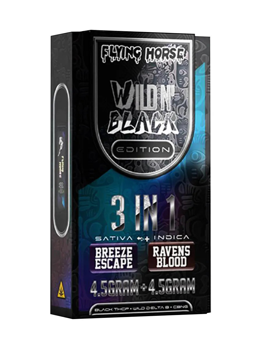 Breeze Escape | Ravens Blood Flying Horse Wild’N Black 3in1 Vape 9G