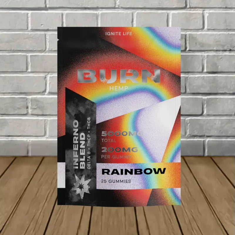 Burn Inferno Blend Delta 8 + THC-P + THC-B Gummies 5000mg