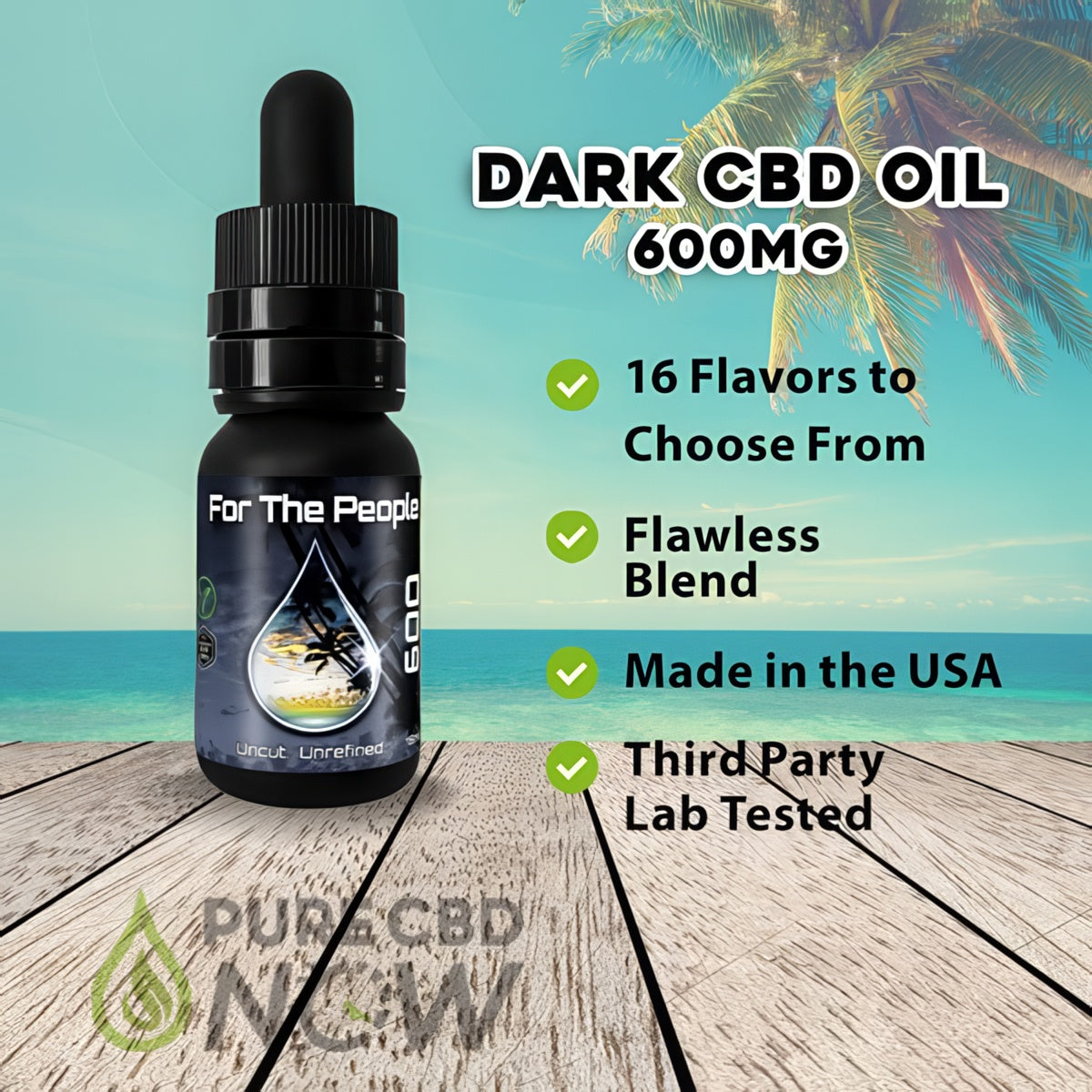 CBD For The People 600mg 10ml (Vape or Sublingual)