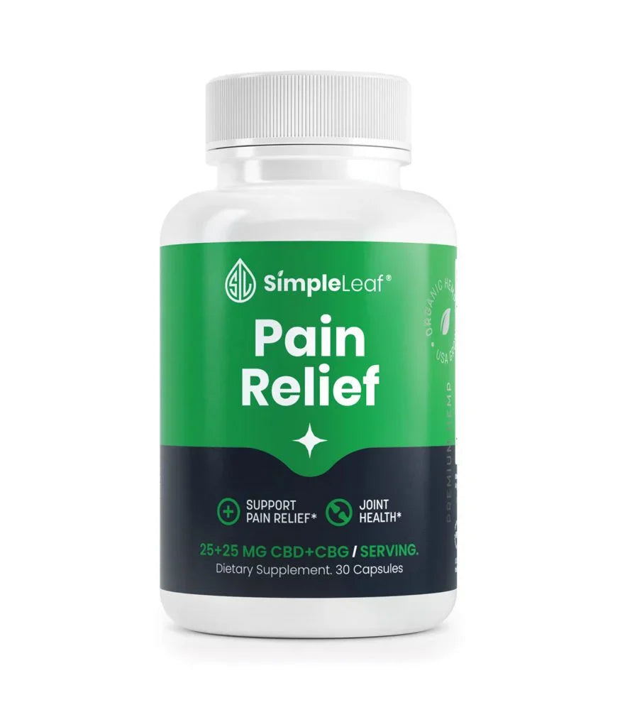 Simple Leaf CBD + CBG Pain Relief Capsules - 1500mg Best Price