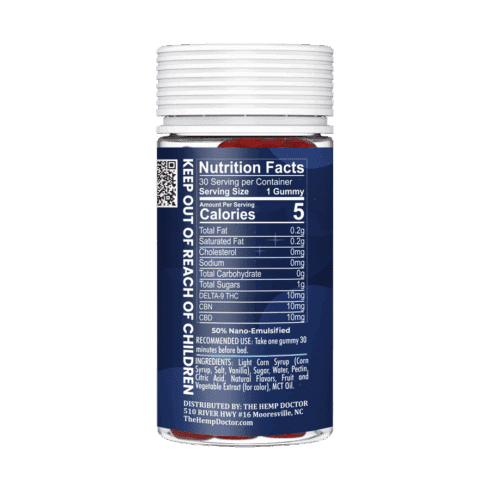 The Hemp Doctor 30mg D9|CBD|CBN Extended-Release Nighttime Gummies