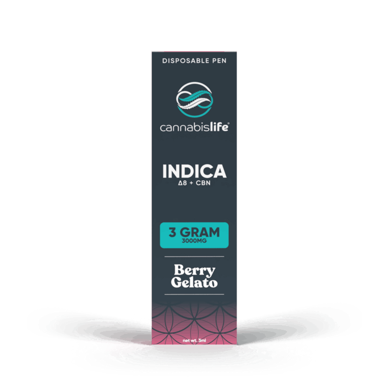 Berry Gelato Indica Delta 8 Disposable Vape Pen 3ml Best Price