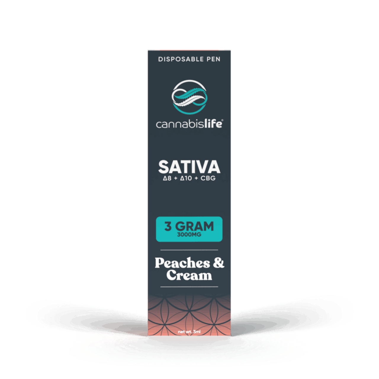 Peaches And Cream Sativa Delta 8 Disposable Vape Pen 3ml Best Price