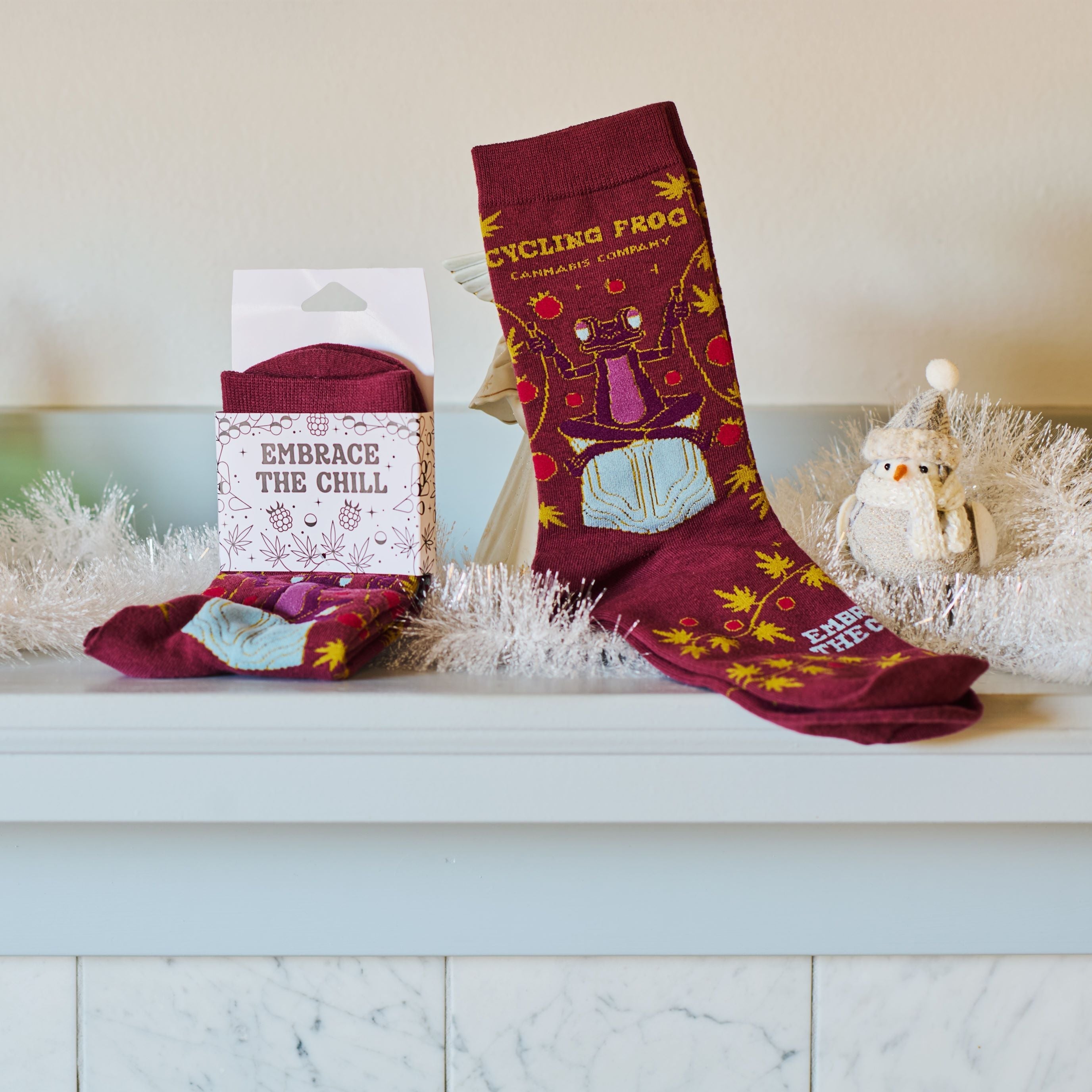Cycling Frog Embrace the Chill Socks