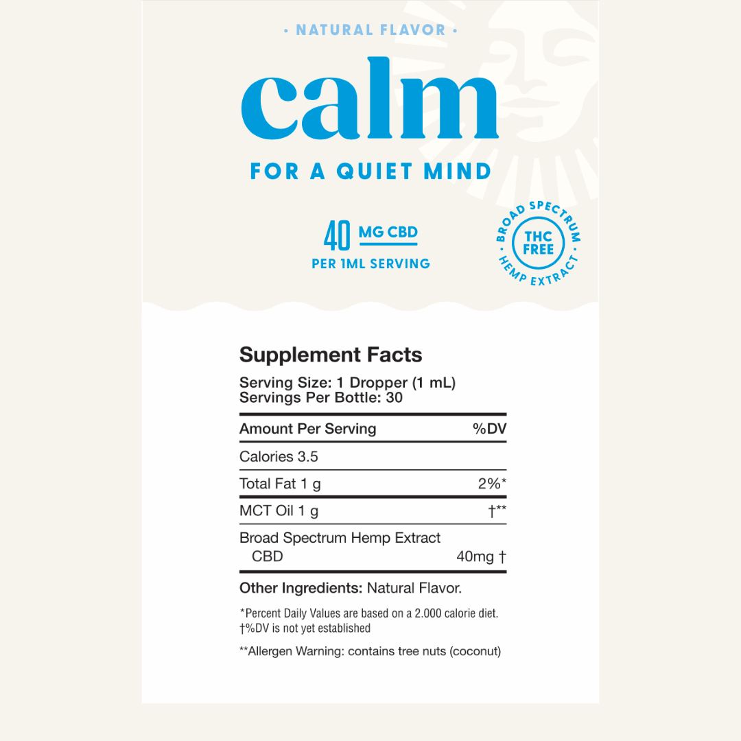 Naternal Calm THC Free Drops Best Sales Price - Tincture Oil